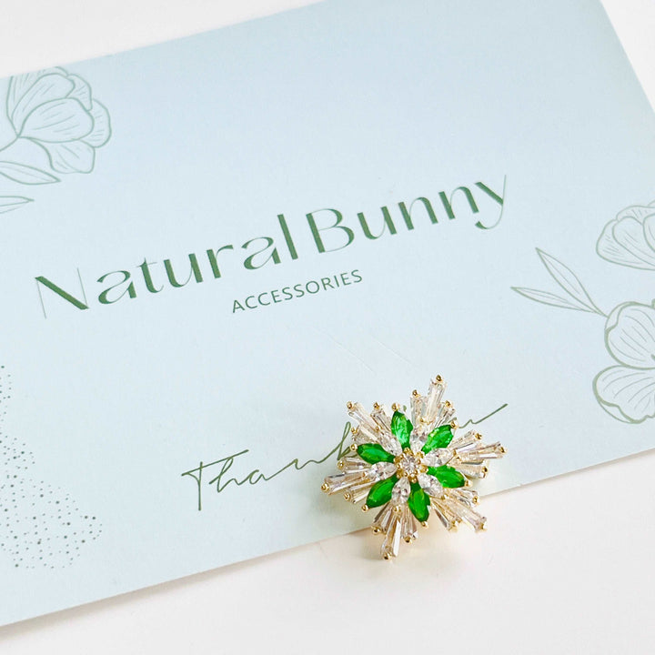 Dainty Zirconia Snowflake Brooch