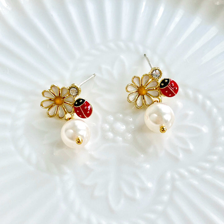 Daisy And Ladybird Earrings