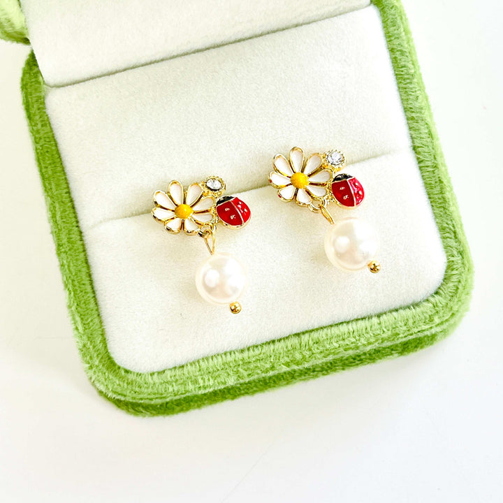 Daisy And Ladybird Earrings