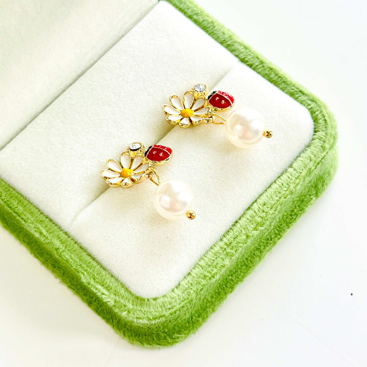 Daisy And Ladybird Earrings