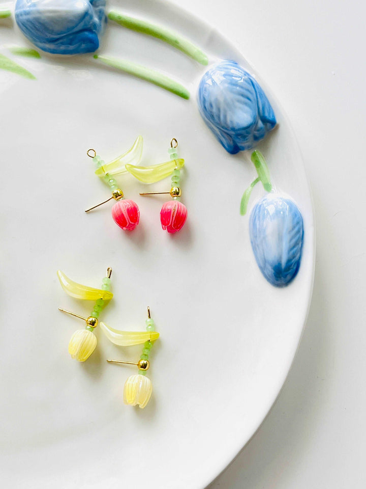 Delicate Tulip Stud Earrings