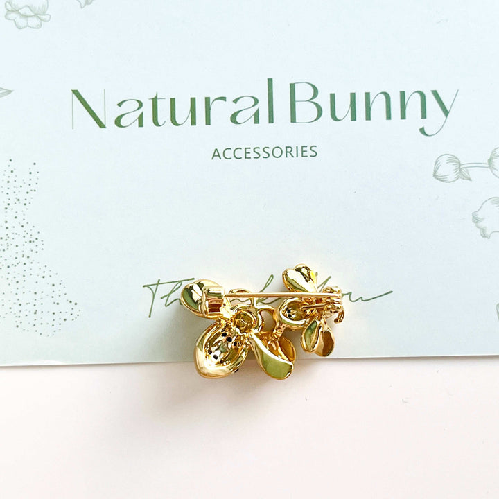 Double Bumble Bees Brooch