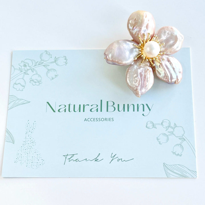 Elegant Baroque Pearl Flower Brooch