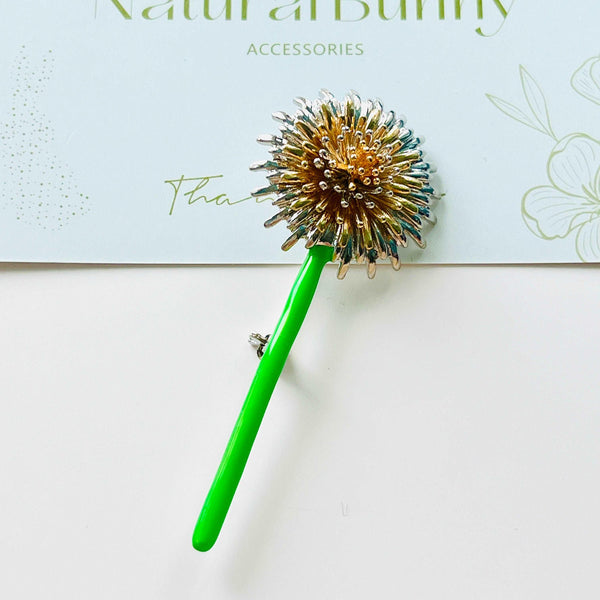 Elegant Dandelion Brooch