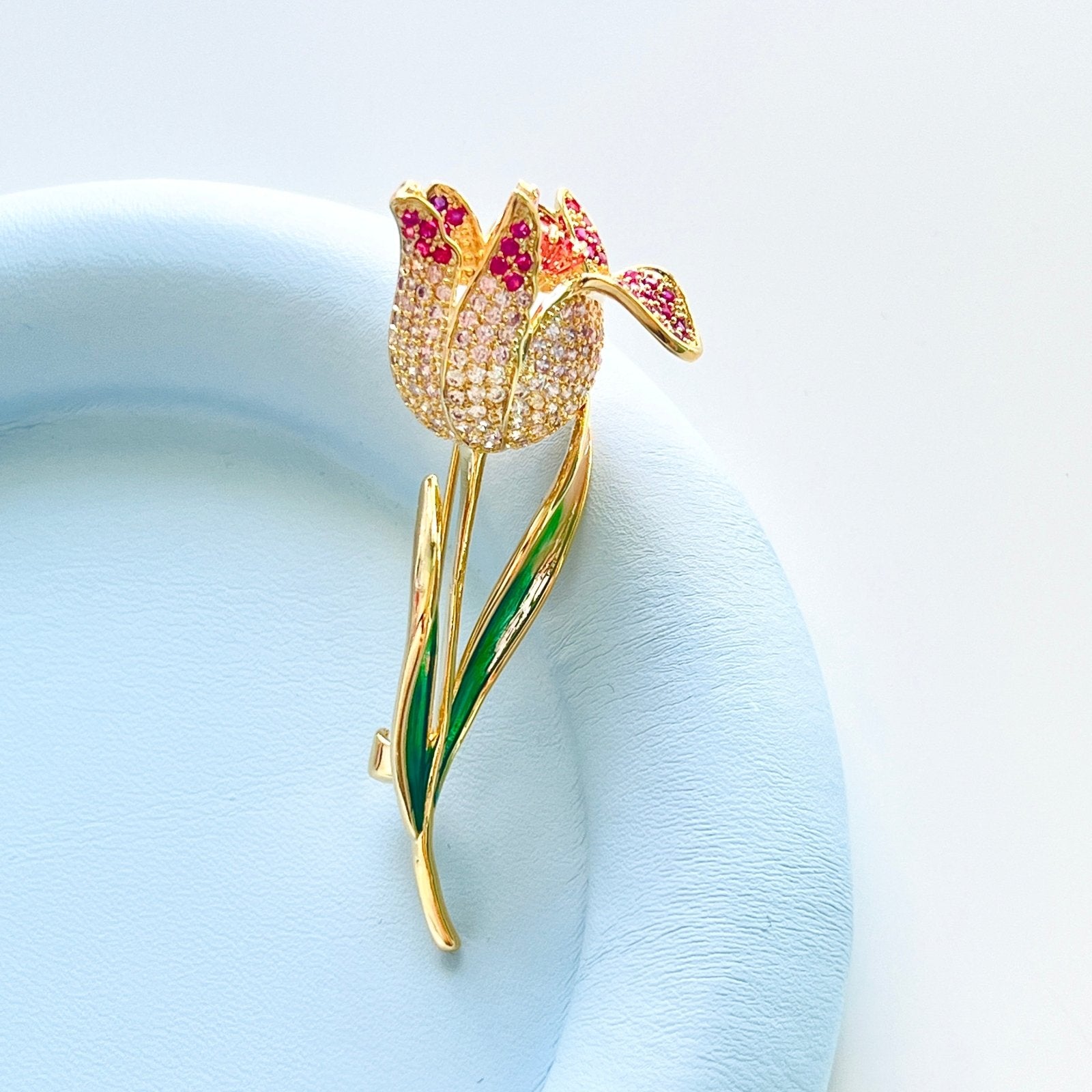 Elegant Pink Tulip Brooch | Spring Flower Brooch – Natural Bunny ...