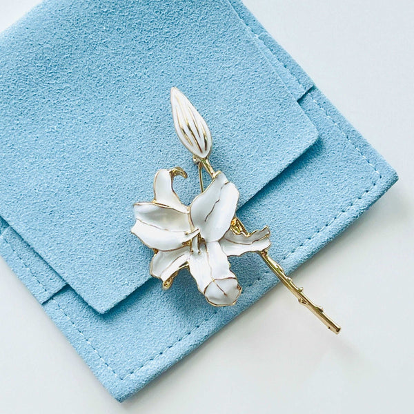 Natural-Bunny-Accessories-Elegant-White-Lily-Brooch
