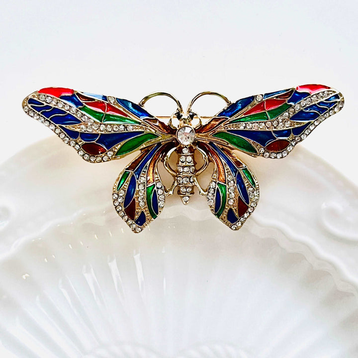 Enamel Colorful Butterfly Brooch
