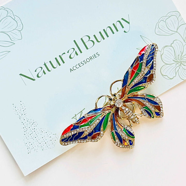 Enamel Colorful Butterfly Brooch