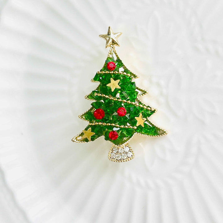 Evergreen Christmas Tree Brooch