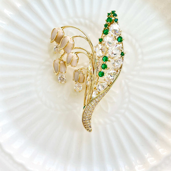 Exquisite Lily Of The Valley Brooch