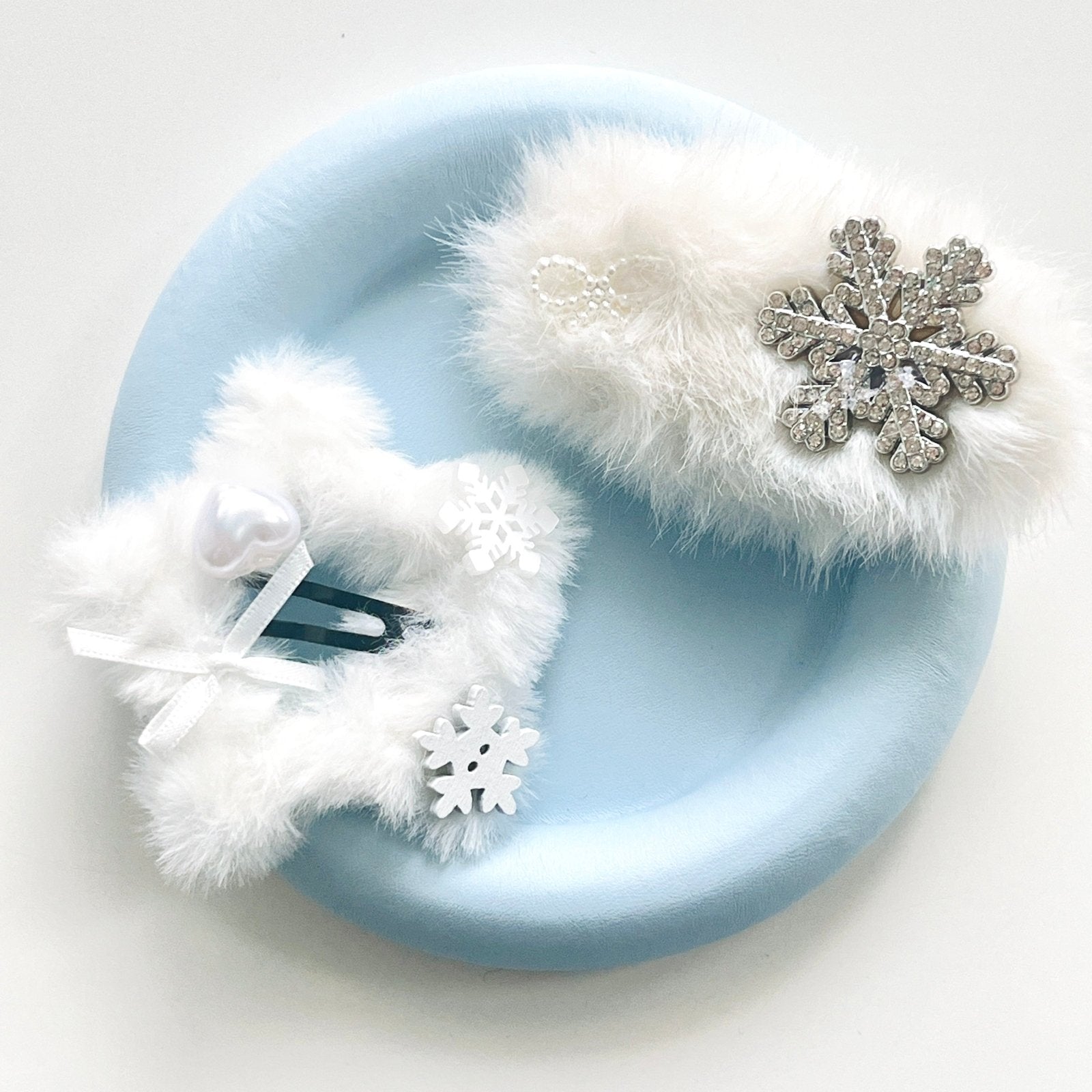 Fairy Fluffy Snowflake Hair Clip – Natural Bunny Accessories