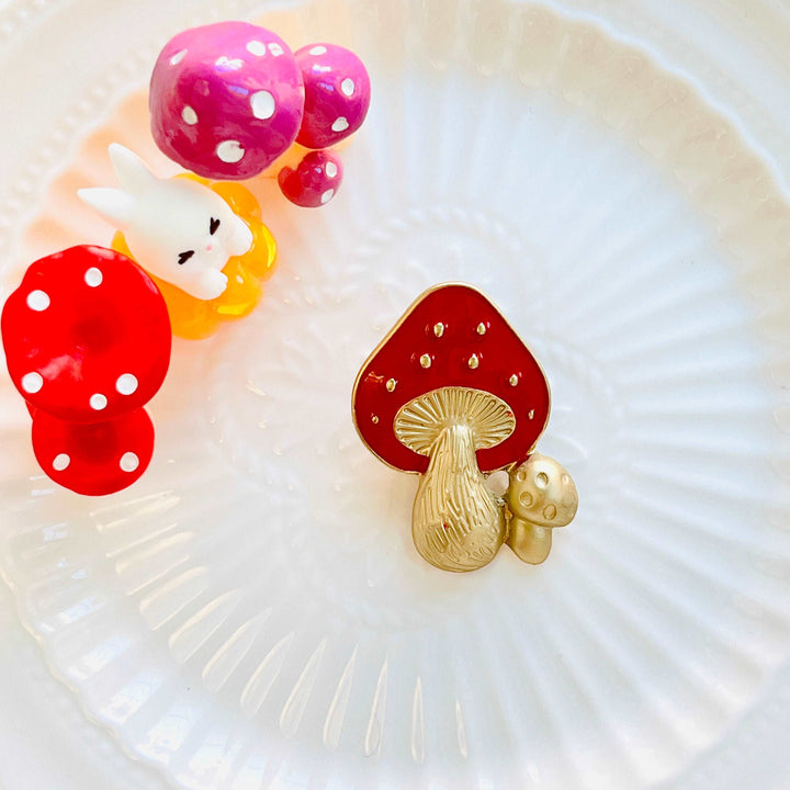 Fairytale Mushroom Brooch Pin