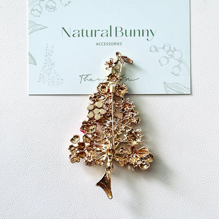 Fancy Flower Fairy Christmas Tree Brooch - Natural Bunny Accessories