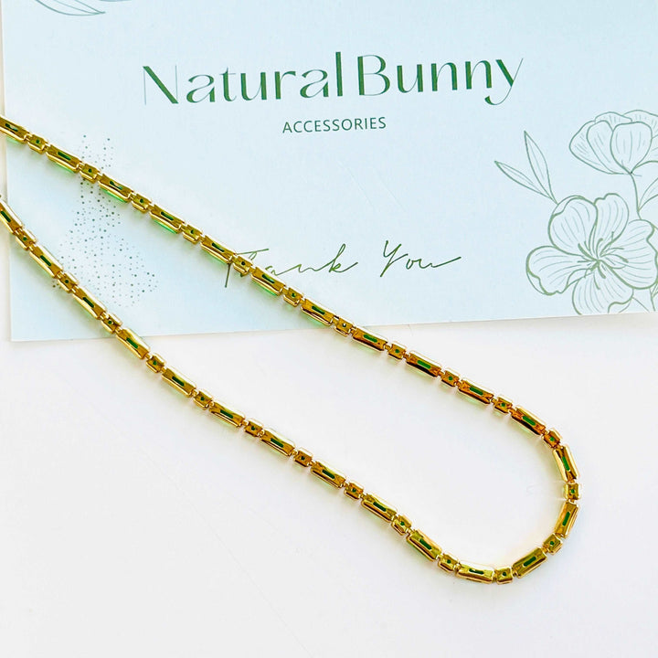 Forest Green Tennis Chain Necklace