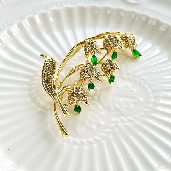 Forest Lily Of The Valley Brooch