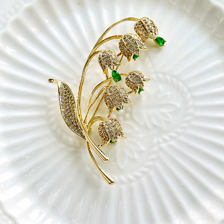 Forest Lily Of The Valley Brooch