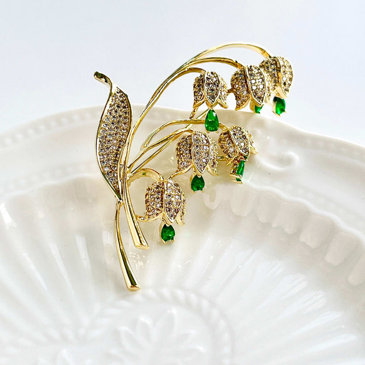 Forest Lily Of The Valley Brooch
