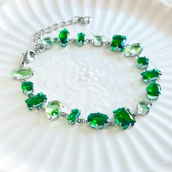 Fresh Green Geometric Gemstone Bracelet - Natural Bunny Accessories