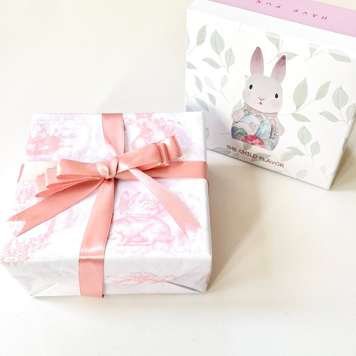 Gift Wrapping - Pink Rabbit Gift Box and Pink Bunny Paper - Natural Bunny Accessories