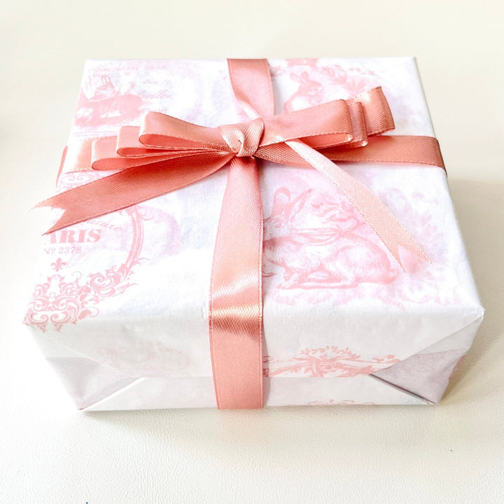 Gift Wrapping - Pink Rabbit Gift Box and Pink Bunny Paper - Natural Bunny Accessories