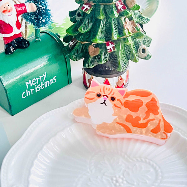 Ginger Cat Hair Claw Clip