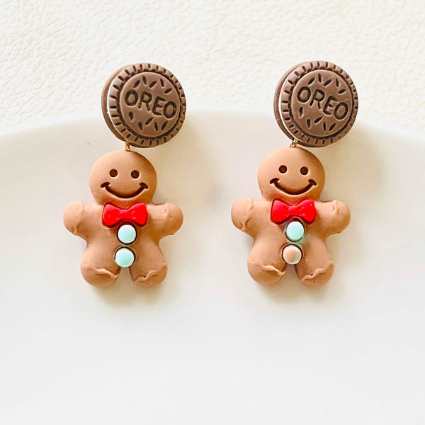 Gingerbread Man Stud Earrings