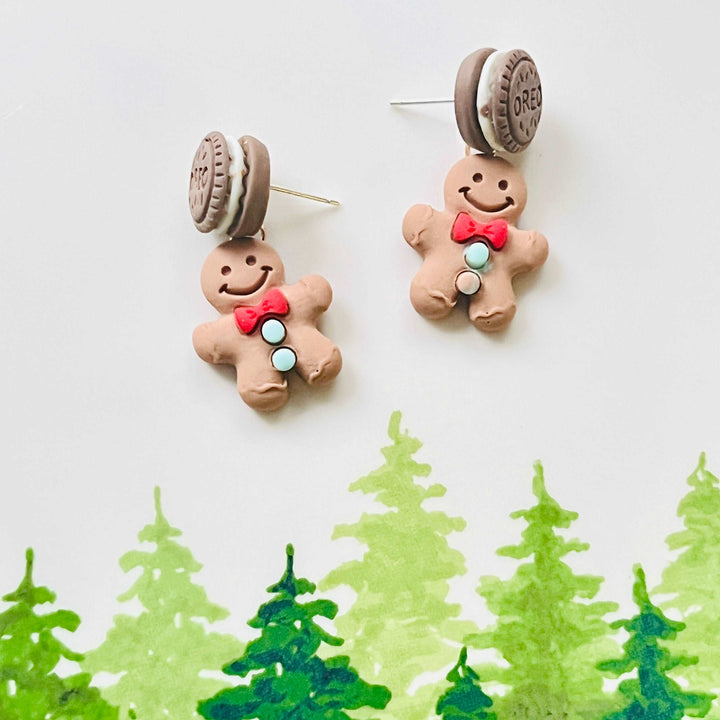 Gingerbread Man Stud Earrings