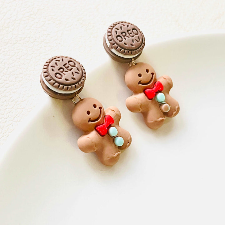 Gingerbread Man Stud Earrings