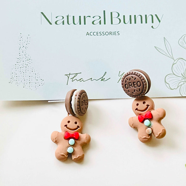 Gingerbread Man Stud Earrings