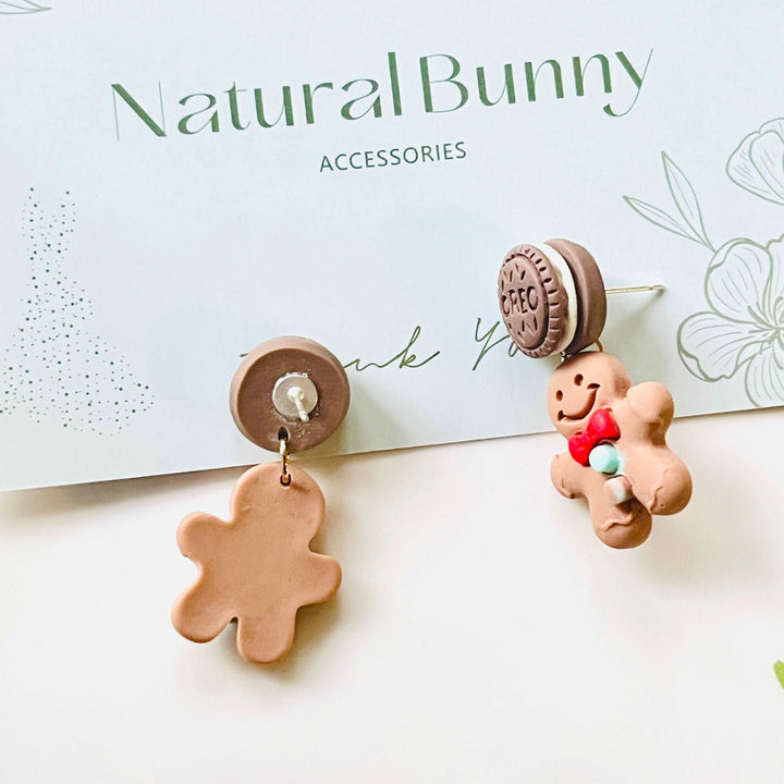 Gingerbread Man Stud Earrings