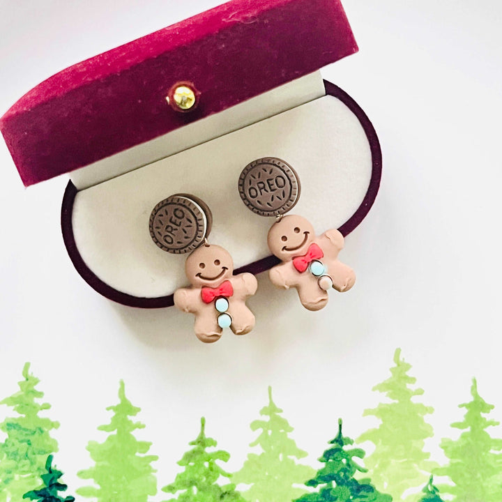 Gingerbread Man Stud Earrings