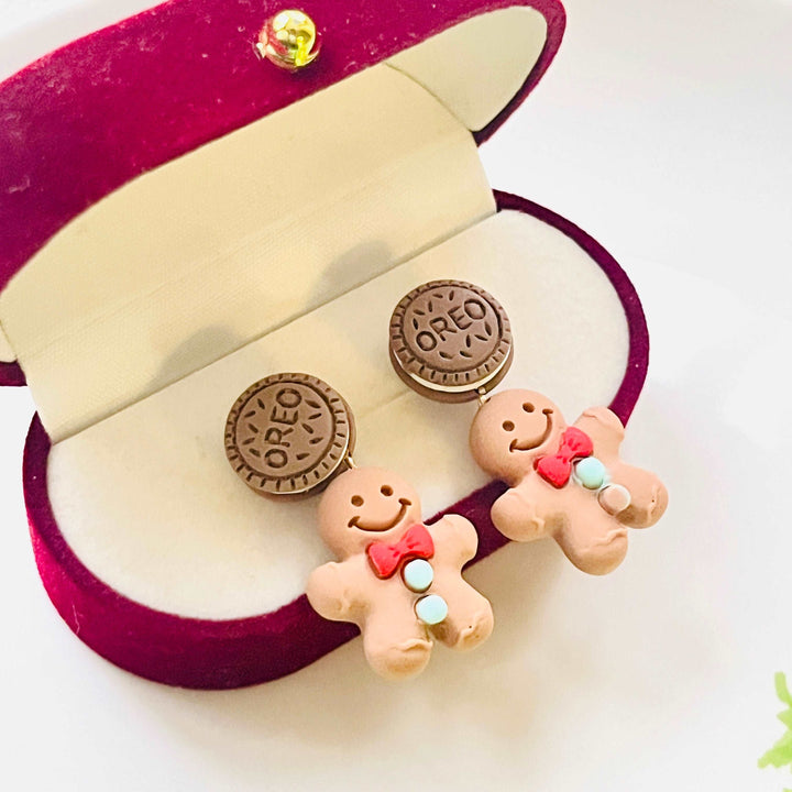 Gingerbread Man Stud Earrings