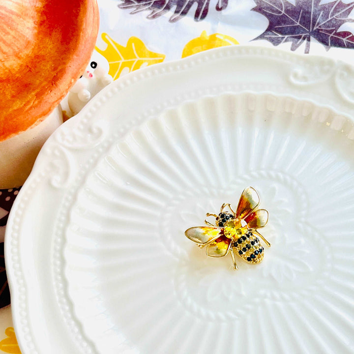 Golden Bee Brooch