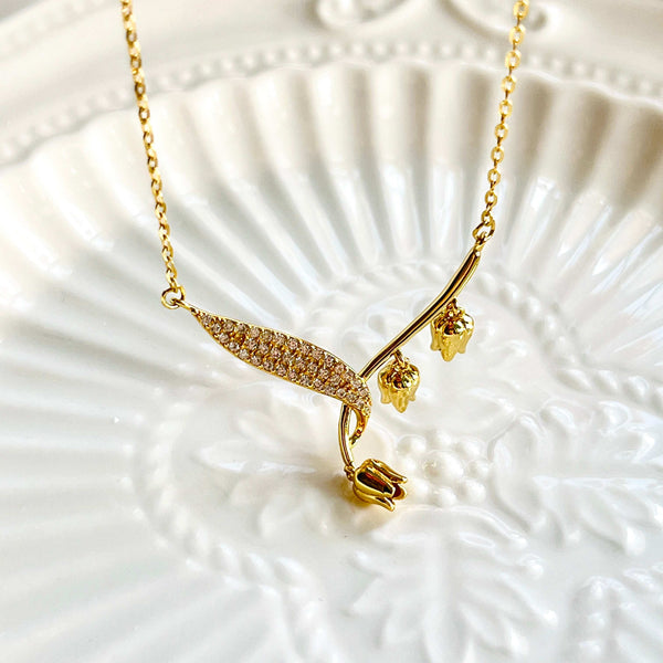Lily Of The Valley Sterling Silver Necklace