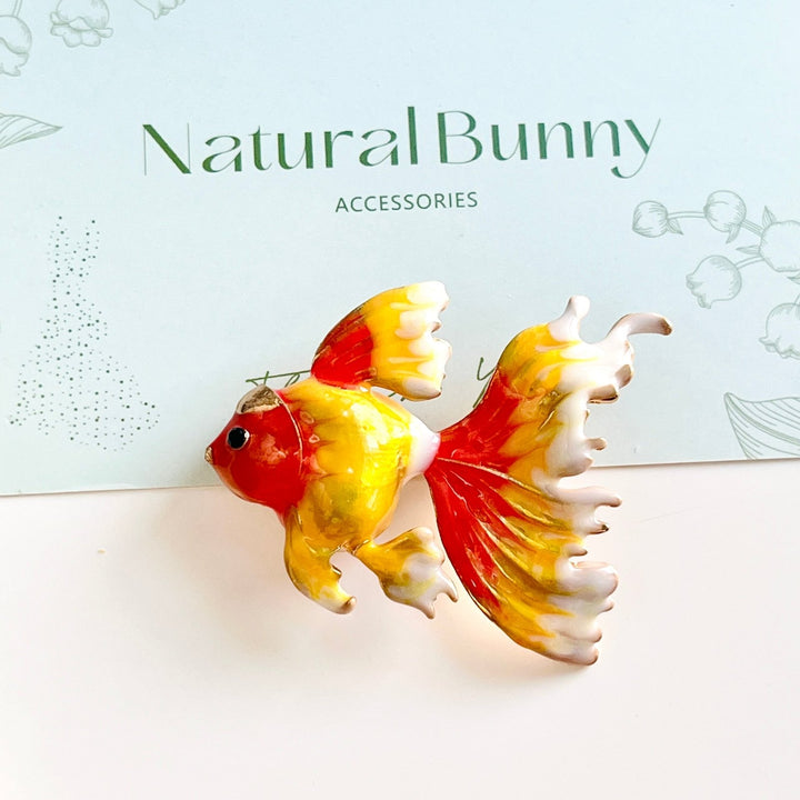 Goldfish Brooch - Natural Bunny Accessories