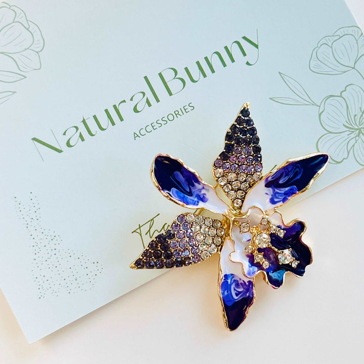 Gorgeous Purple Orchid Brooch
