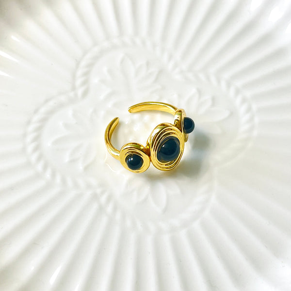 Guardian Black Onyx Open Ring