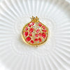 Half Pomegranate Brooch - Natural Bunny Accessories