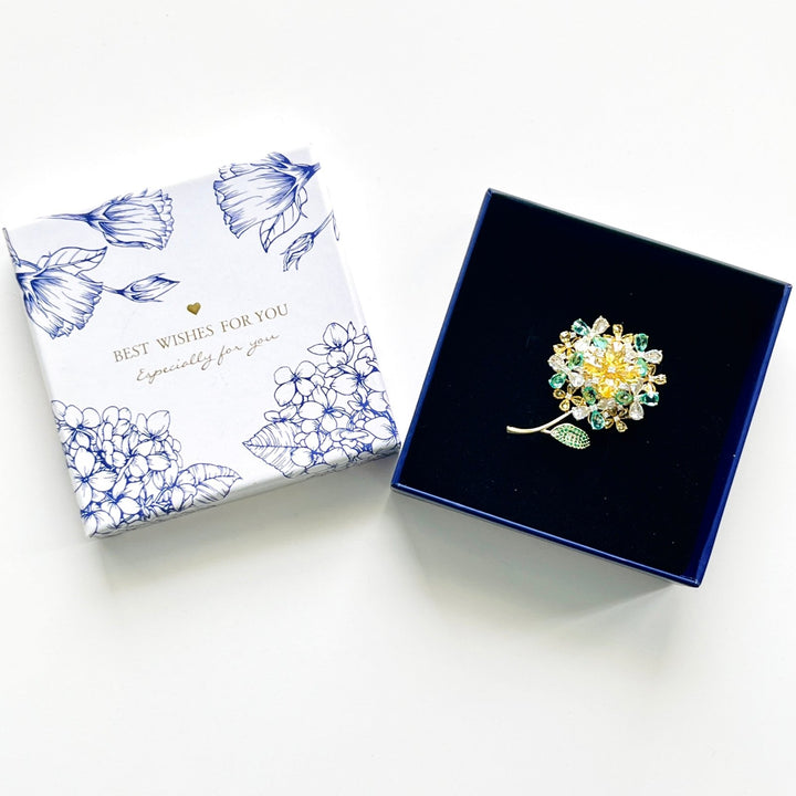 Hydrangea Floral Jewelry Gift Box - Natural Bunny Accessories