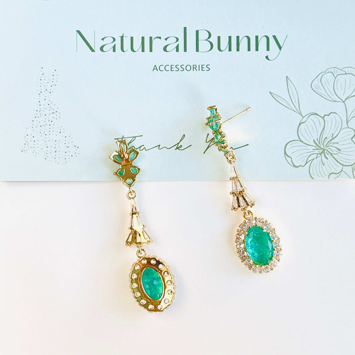 Lake Windermere Green Dangle Earrings