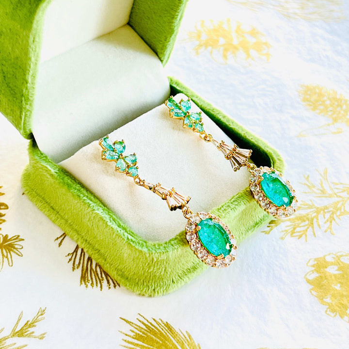 Lake Windermere Green Dangle Earrings