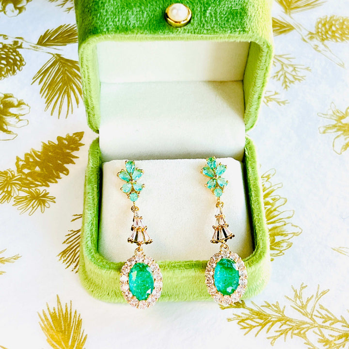 Lake Windermere Green Dangle Earrings