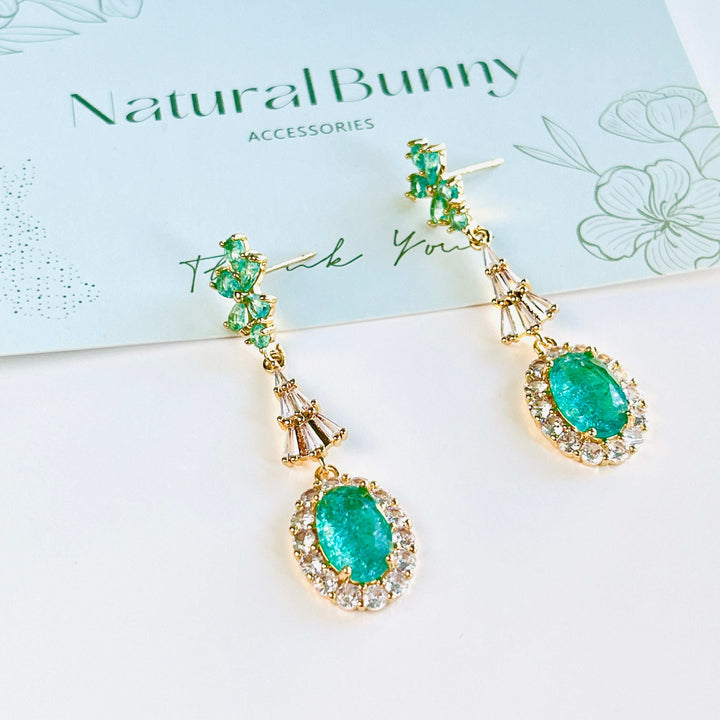 Lake Windermere Green Dangle Earrings