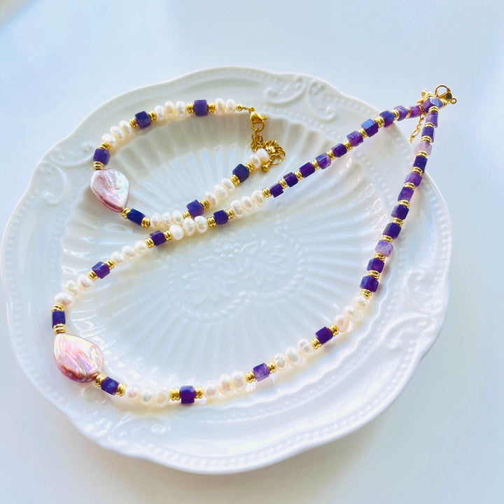 Lavender Freshwater Pearl Necklace