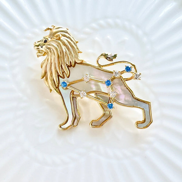 Leo Zodiac Brooch - Natural Bunny Accessories