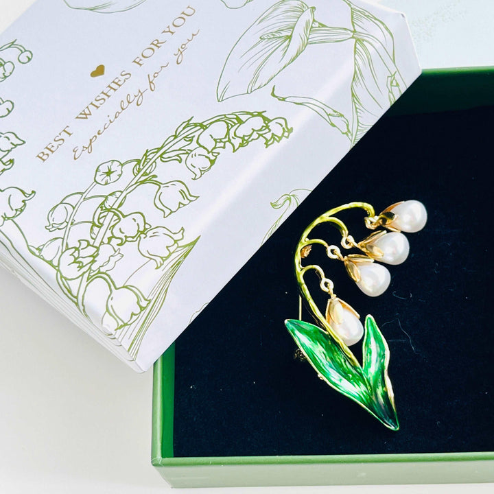 Lily Of The Valley Dangling Flower Brooch