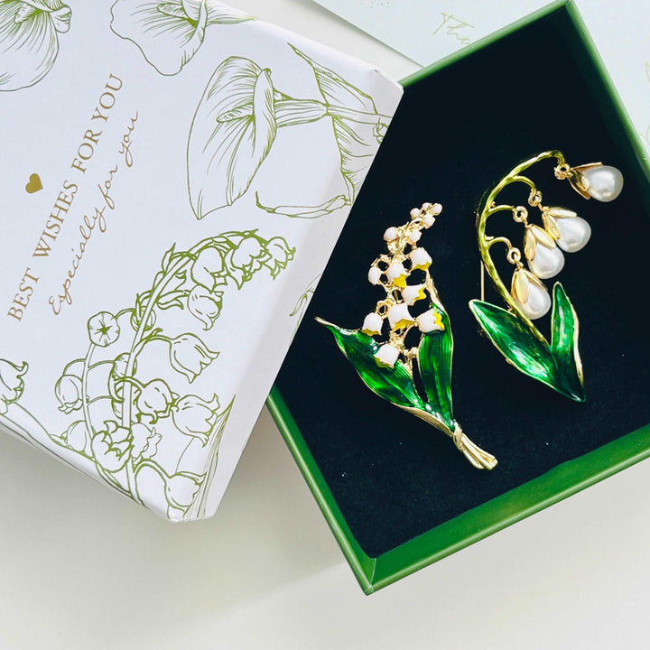 Lily Of The Valley Dangling Flower Brooch