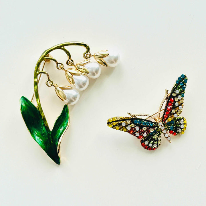 Lily Of The Valley Dangling Flower Brooch