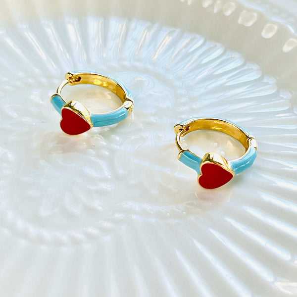Love Heart Hoop Earrings