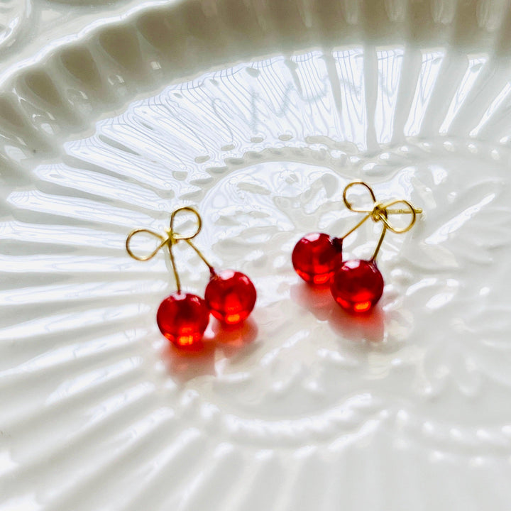 Lovely Cherry Earrings - Natural Bunny Accessories